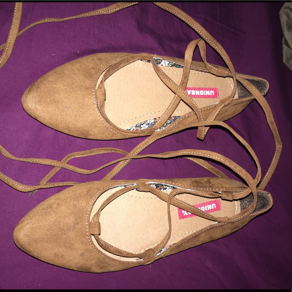 Lace up flats